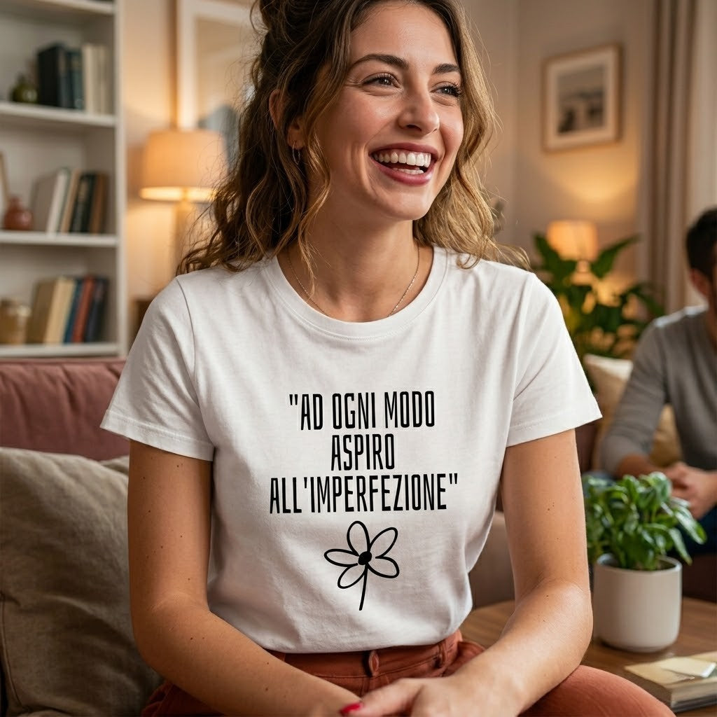 Abbigliamento T-Shirt in poliestere (Cotton Touch) "Aspiro all'imperfezione"