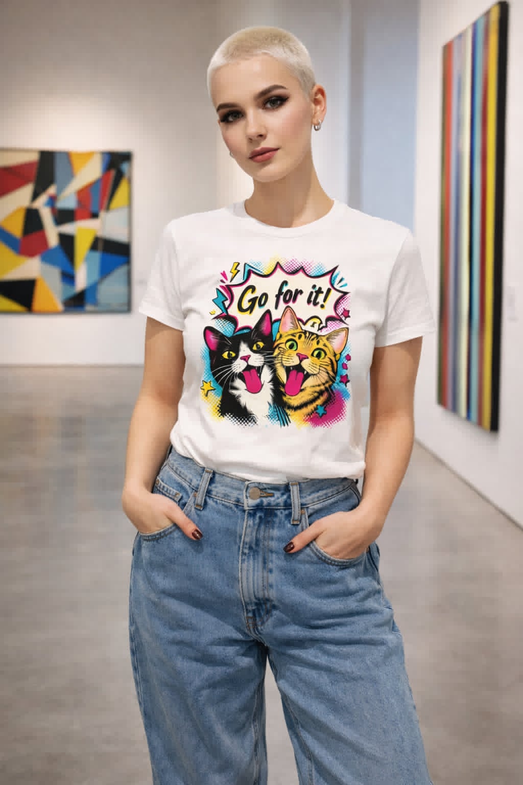 Abbigliamento T-Shirt in poliestere (Cotton Touch) "Go for it"