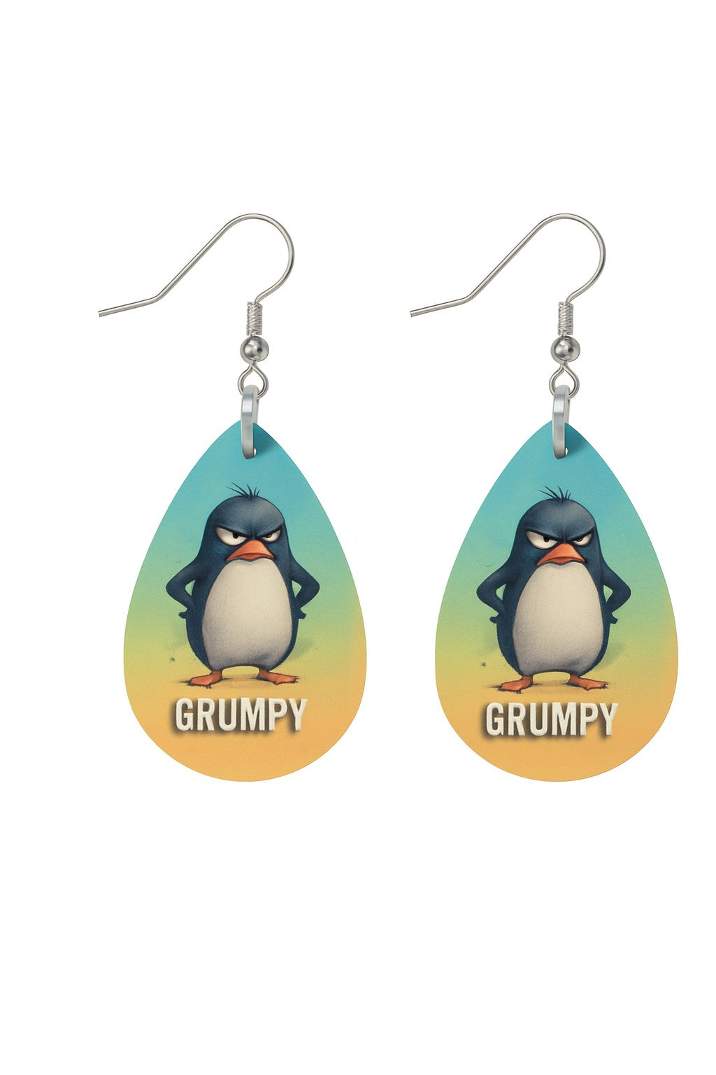 Orecchini in legno "Grumpy"