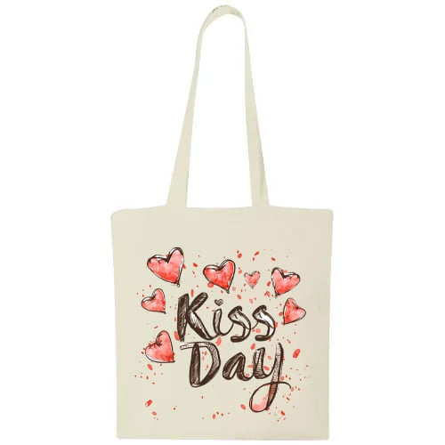 Shopper in cotone "Kiss Day"