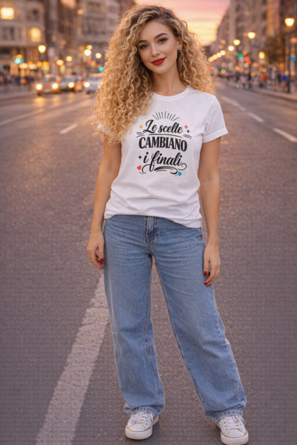 Abbigliamento T-Shirt in poliestere (Cotton Touch) "Le scelte cambiano i finali"
