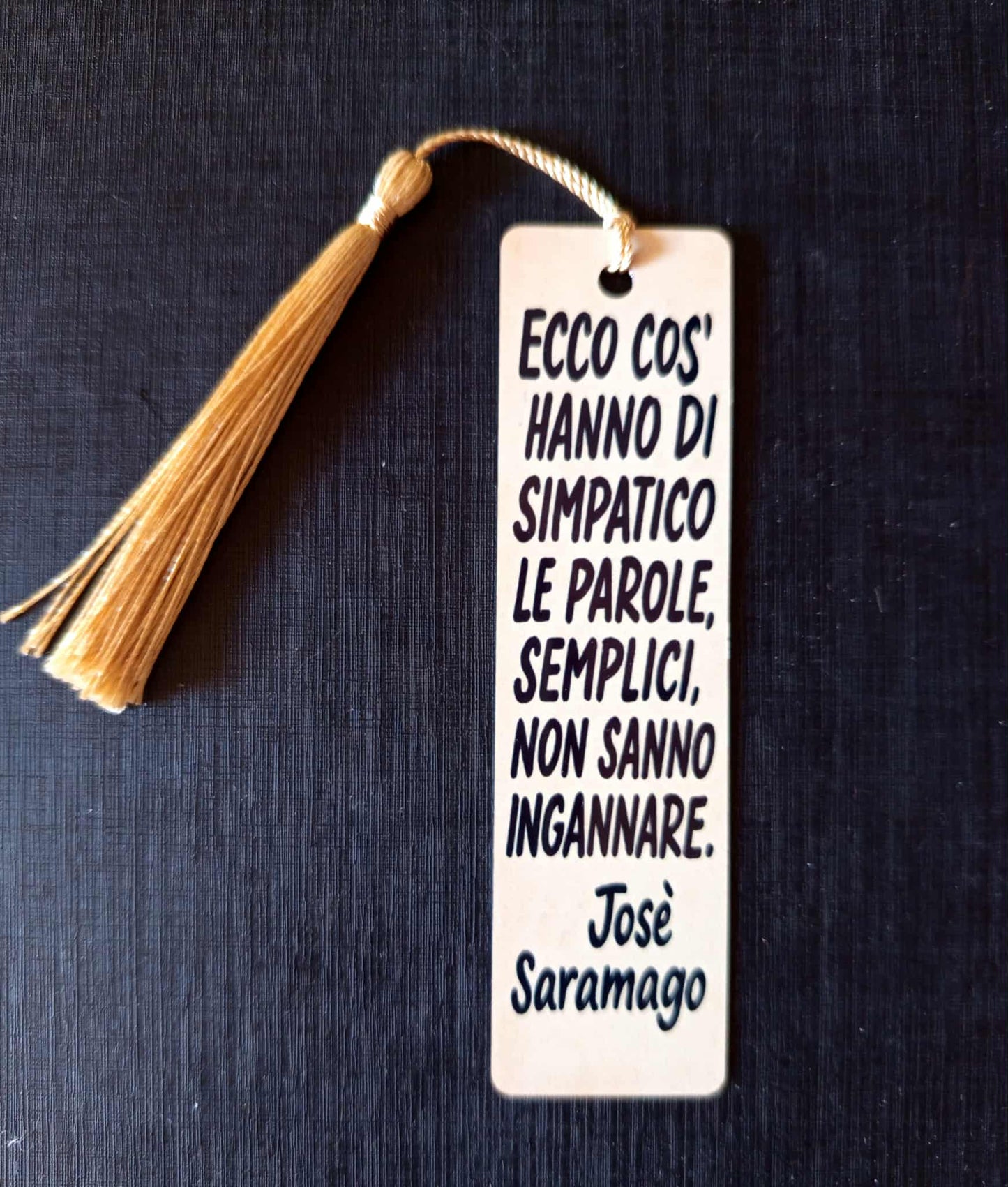 Segnalibro in alluminio " Le parole semplici"