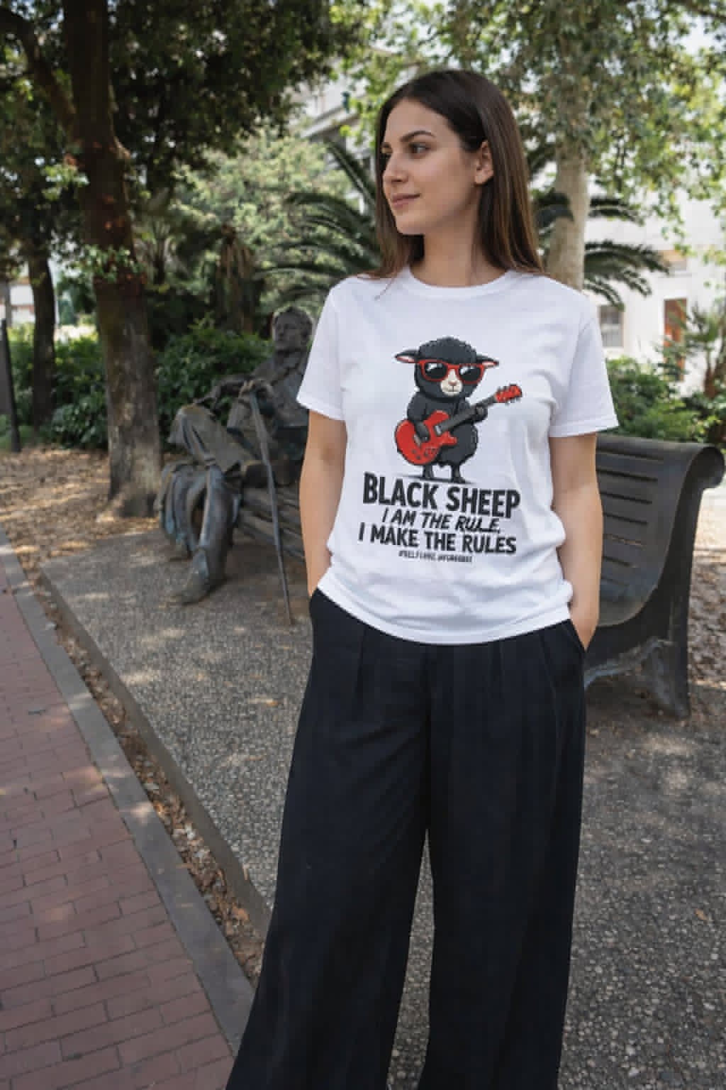 Abbigliamento T-Shirt in poliestere (Cotton Touch) "Black Sheep"