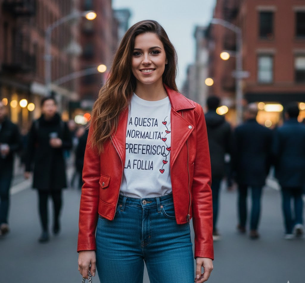 Abbigliamento T-Shirt in poliestere (Cotton Touch) "Preferisco la follia"