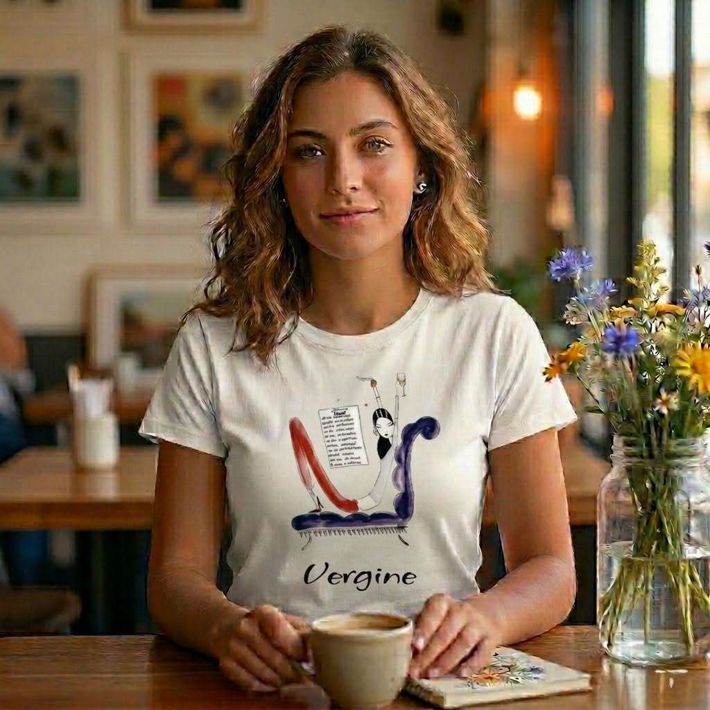 Abbigliamento T-Shirt in poliestere Zodiaco (Cotton Touch) "Vergine"