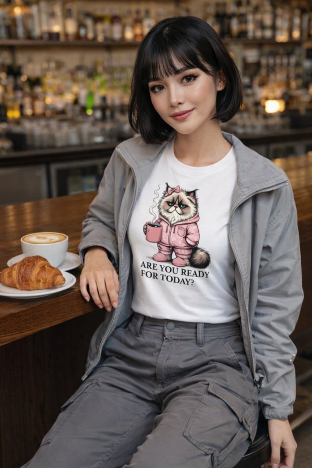 Abbigliamento T-Shirt in poliestere (Cotton Touch) "Are you ready for today"