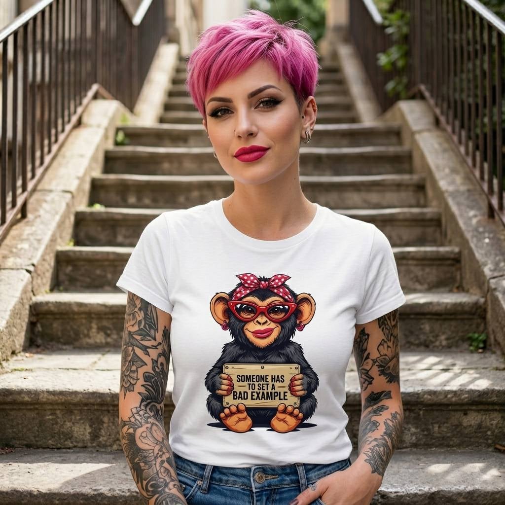 Abbigliamento T-Shirt in poliestere (Cotton Touch) "Bad Example"