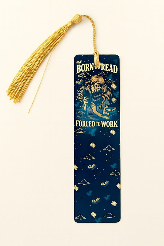 Segnalibro in alluminio "Born to read"
