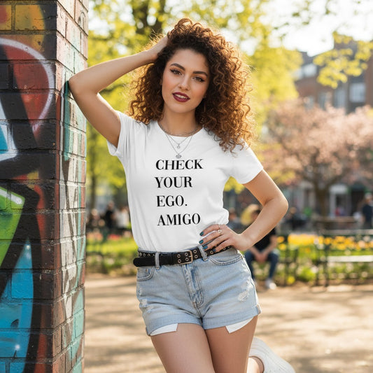 Abbigliamento T-Shirt in poliestere (Cotton Touch) "Check your ego"