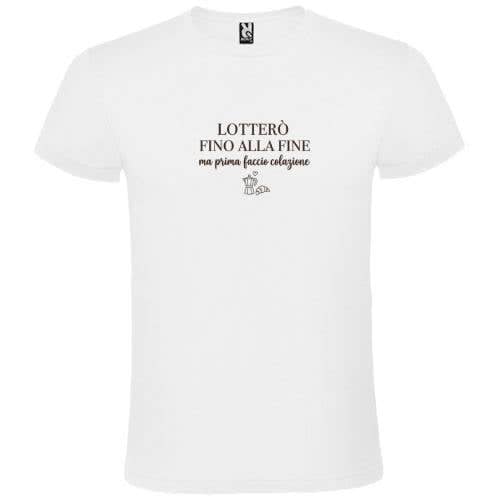 Abbigliamento T-Shirt in poliestere (Cotton Touch) "Lotterò fino alla fine"
