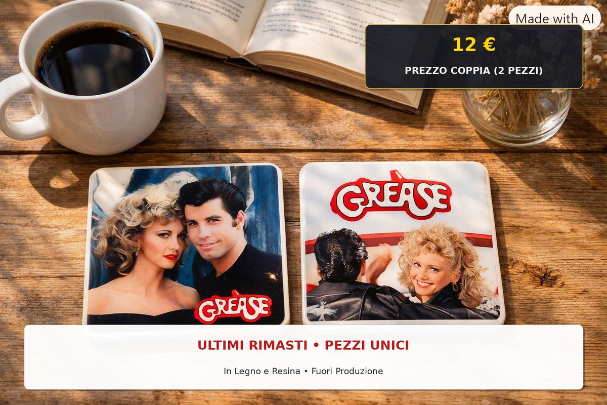 Sottobicchieri in legno e resina "Grease" PEZZI UNICI