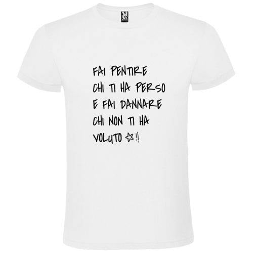 Abbigliamento T-Shirt in poliestere (Cotton Touch) "Fai pentire chi ti ha perso"