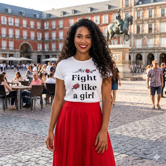 Abbigliamento T-Shirt in poliestere (Cotton Touch) "Fight like a girl"