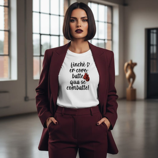 Abbigliamento T-Shirt in poliestere (Cotton Touch) "FinchÃ¨ er core batte"