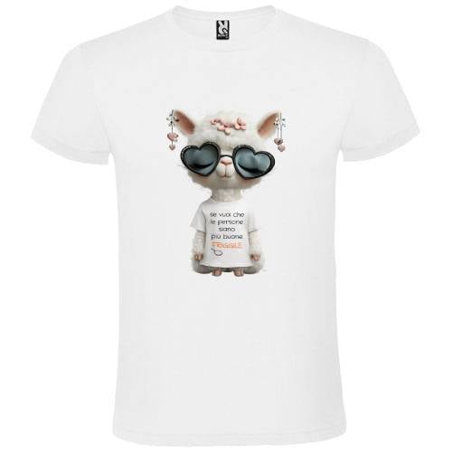 Abbigliamento T-Shirt in poliestere (Cotton Touch) "Friggile agnellino"