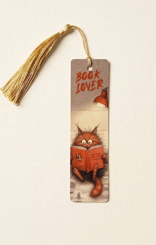 Segnalibro in alluminio "Book Lover Cat"