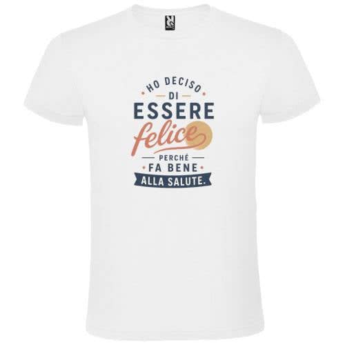 Abbigliamento T-Shirt in poliestere (Cotton Touch) "Ho deciso di essere felice"