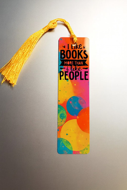 Segnalibro in alluminio "I like books"