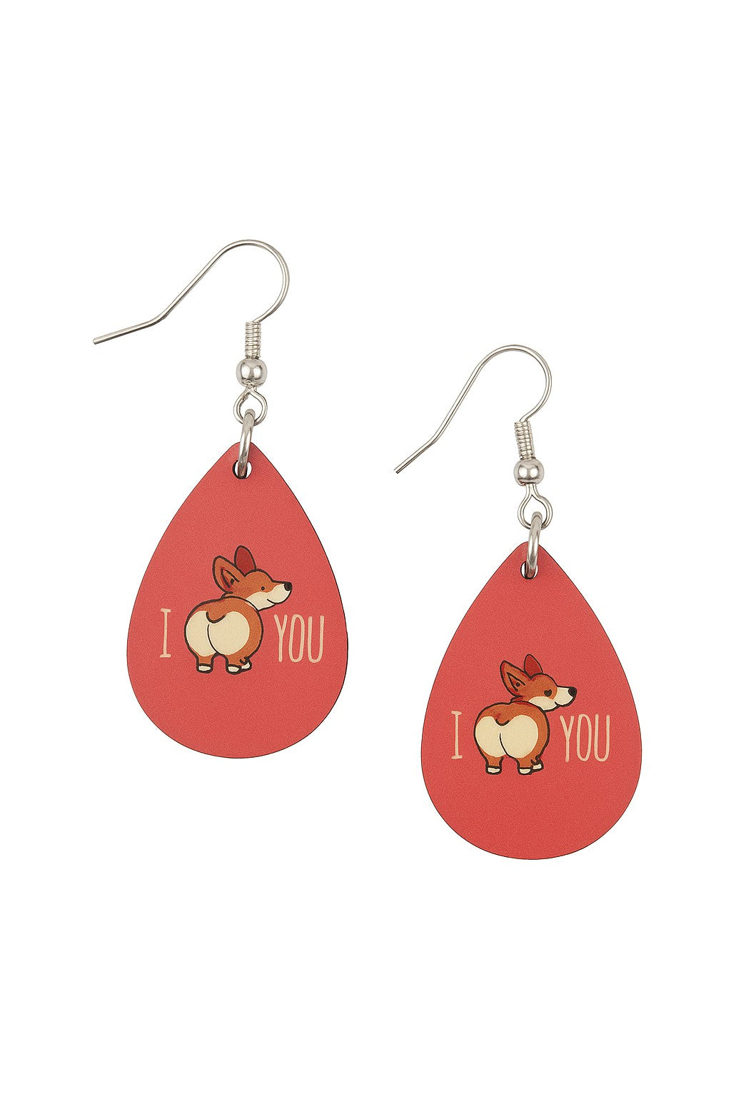 Orecchini in legno "I Love You"