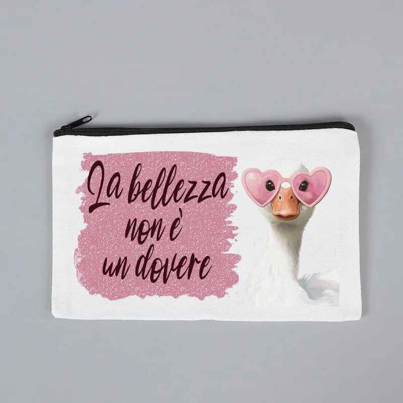 Bustina in cotone "La bellezza non Ã¨ un dovere"