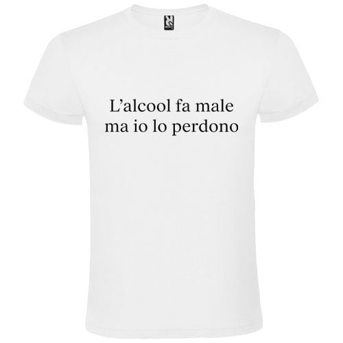 Abbigliamento T-Shirt in poliestere (Cotton Touch)  "L'alcool fa male"