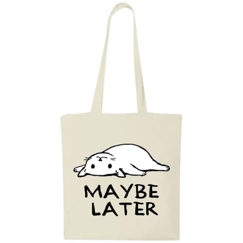 Shopper in cotone "Maybe Later"