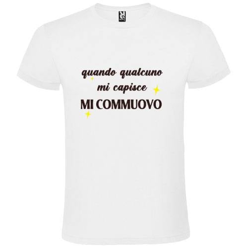 Abbigliamento T-Shirt in poliestere (Cotton Touch) "Mi commuovo"