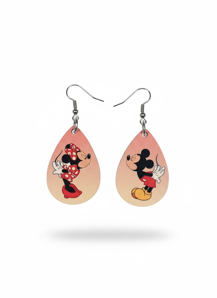 Orecchini in legno "Mickey & Minnie"