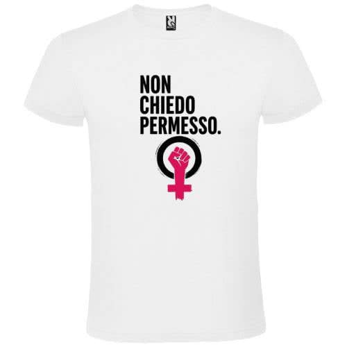 Abbigliamento T-Shirt in poliestere (Cotton Touch) "Non chiedo permesso"