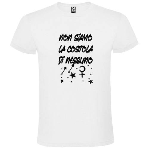 Abbigliamento T-Shirt in poliestere "Cotton Touch" "Non siamo la costola di nessuno"