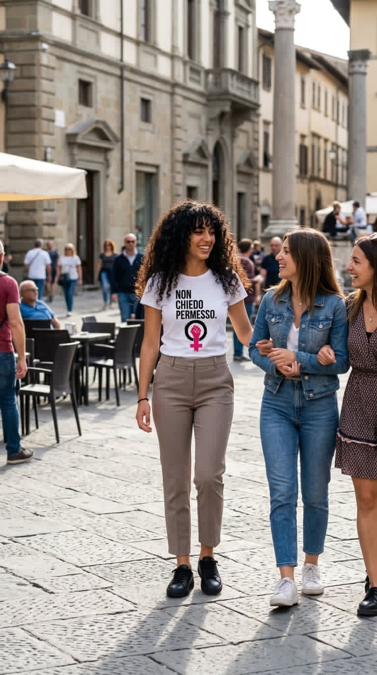 Abbigliamento T-Shirt in poliestere (Cotton Touch) "Non chiedo permesso"
