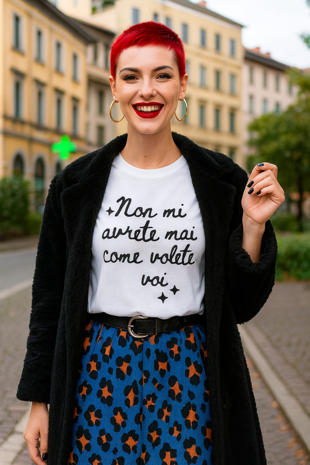 Abbigliamento T-Shirt in poliestere (Cotton Touch) "Non mi avrete mai"