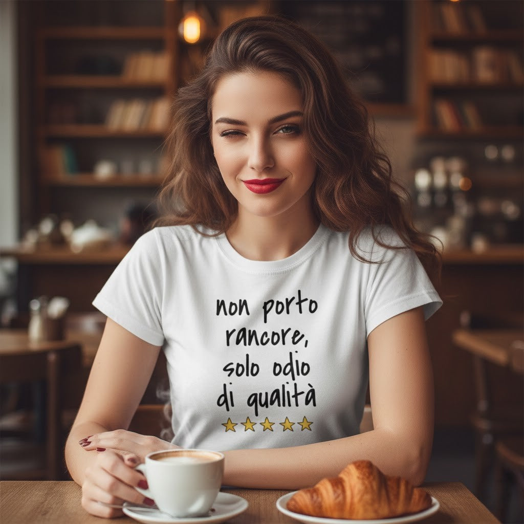 Abbigliamento T-Shirt in poliestere (Cotton Touch) "Non porto rancore"