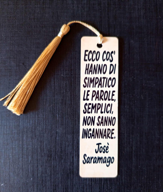 Segnalibro in alluminio " Le parole semplici"