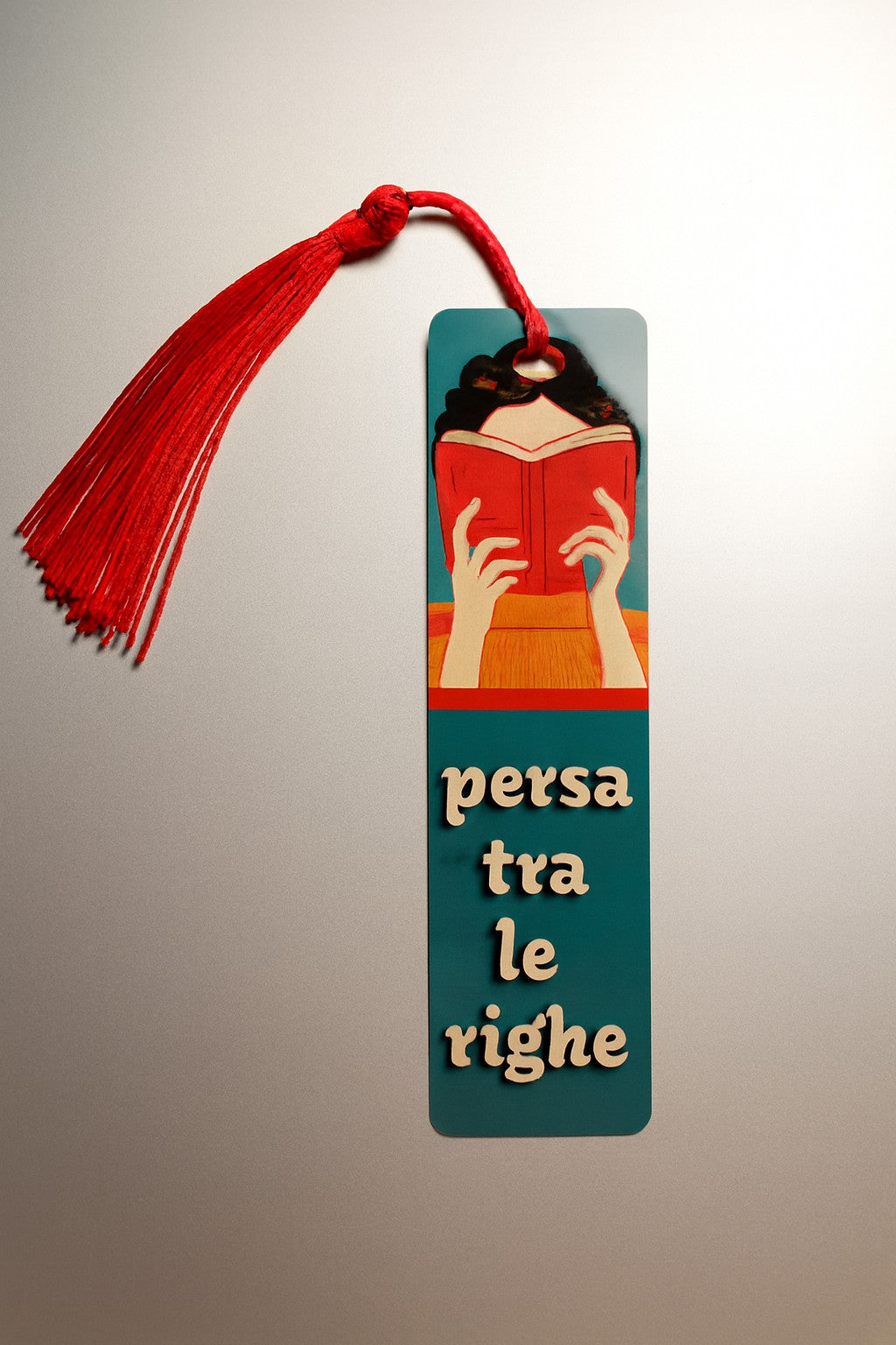Segnalibro in alluminio "Persa tra le righe"