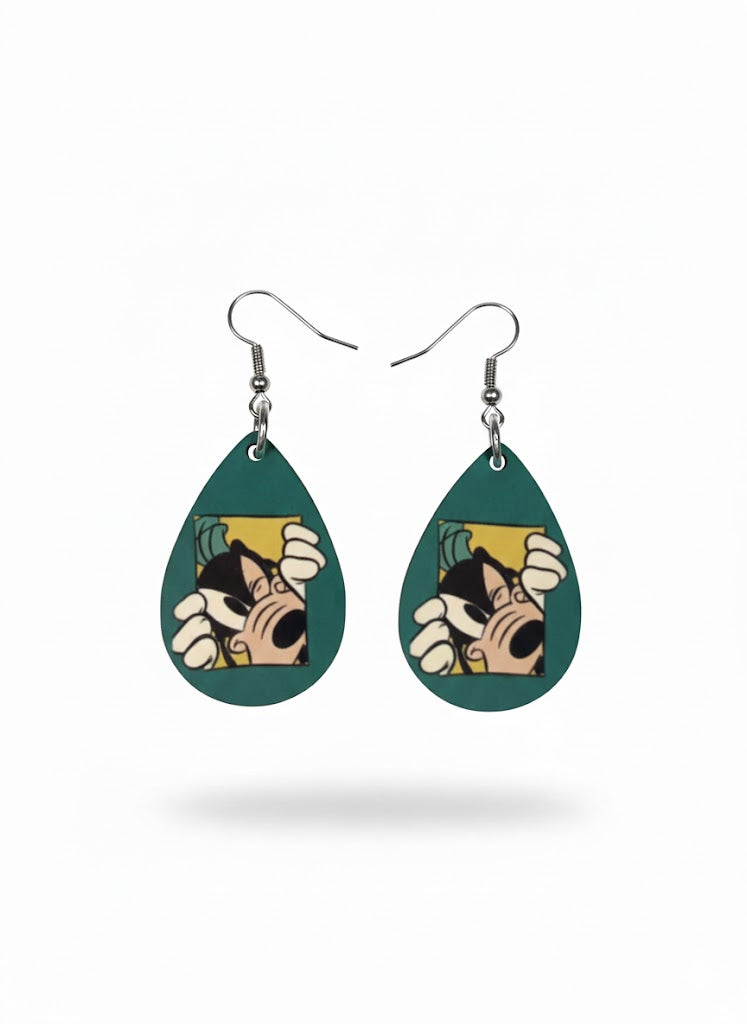 Orecchini in legno "Goofy"
