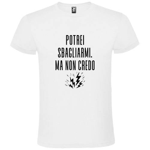 Abbigliamento T-Shirt in poliestere (Cotton Touch) "Potrei sbagliarmi"