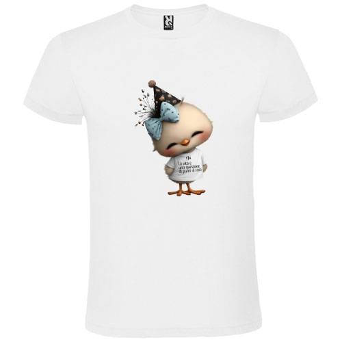 Abbigliamento T-Shirt in poliestere (Cotton Touch) "Punti di vista pulcino"