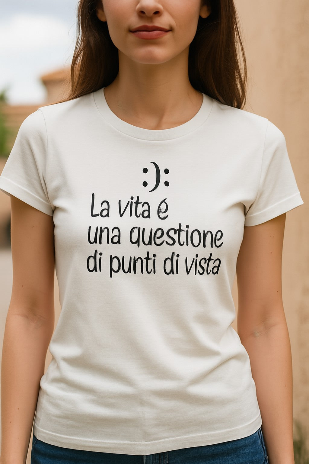 Abbigliamento T-Shirt in poliestere (Cotton Touch) "Punti di vista"
