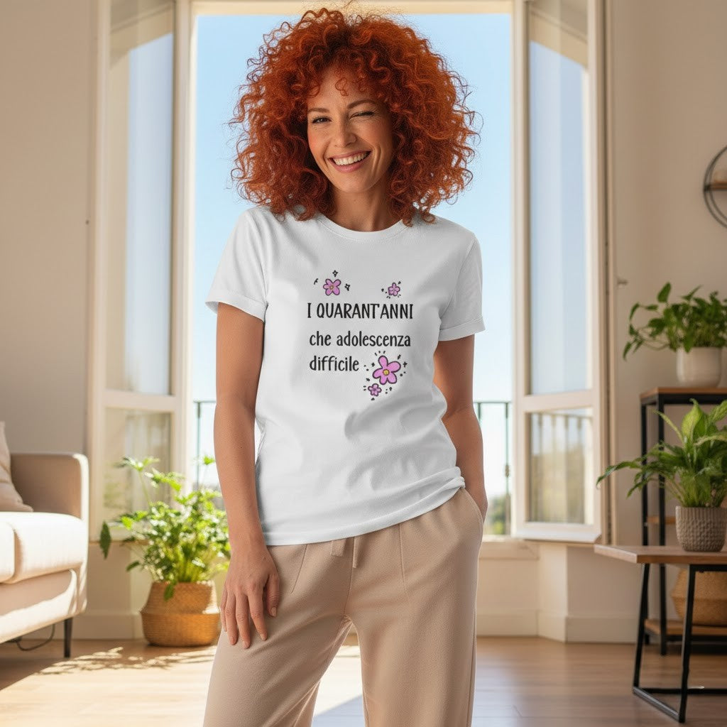 Abbigliamento T-Shirt in poliestere (Cotton Touch) "Quarant'anni"