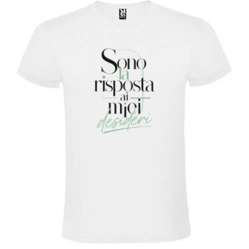 Abbigliamento T-Shirt in poliestere (Cotton Touch) "Sono la risposta"