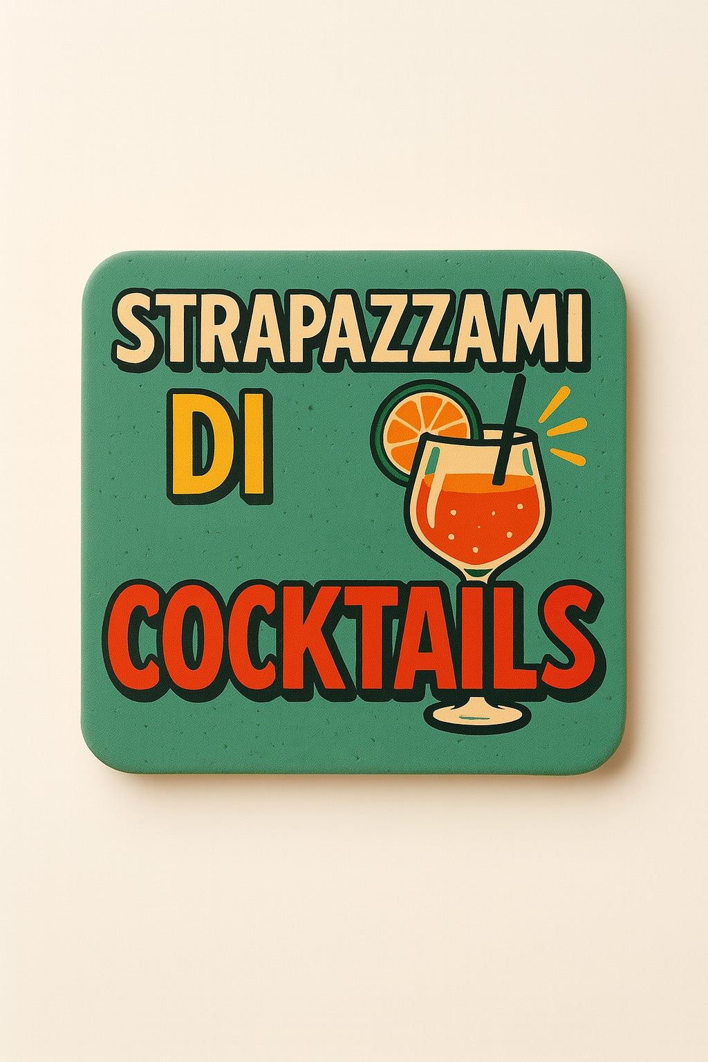 Due sottobicchieri in legno "Acqua Gin e Strapazzami di coccole"