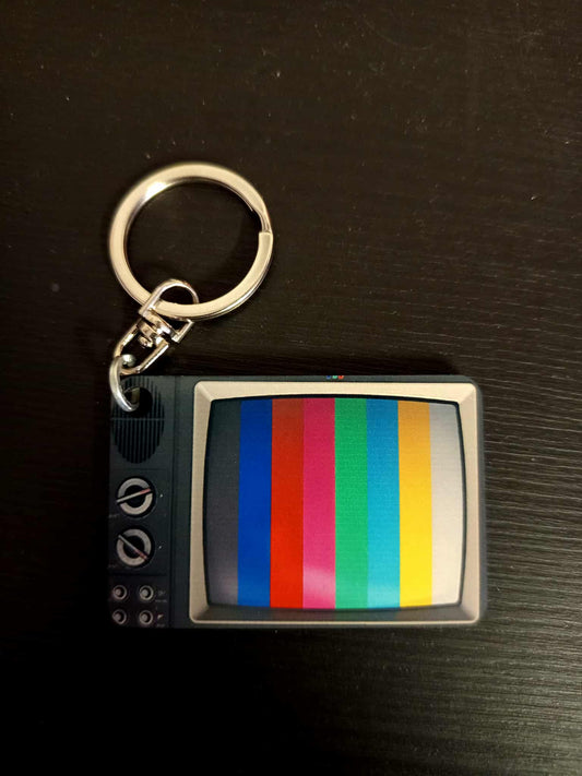Portachiavi in legno "TV Vintage"