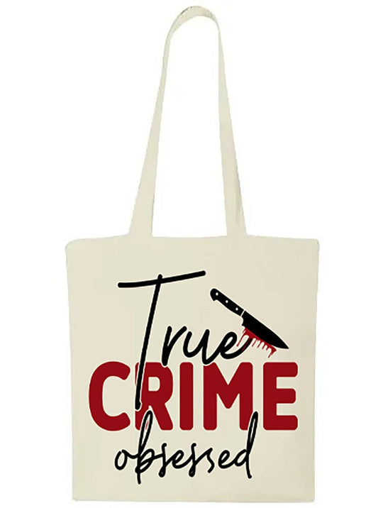 Shopper in cotone "True Crime Obsessed"