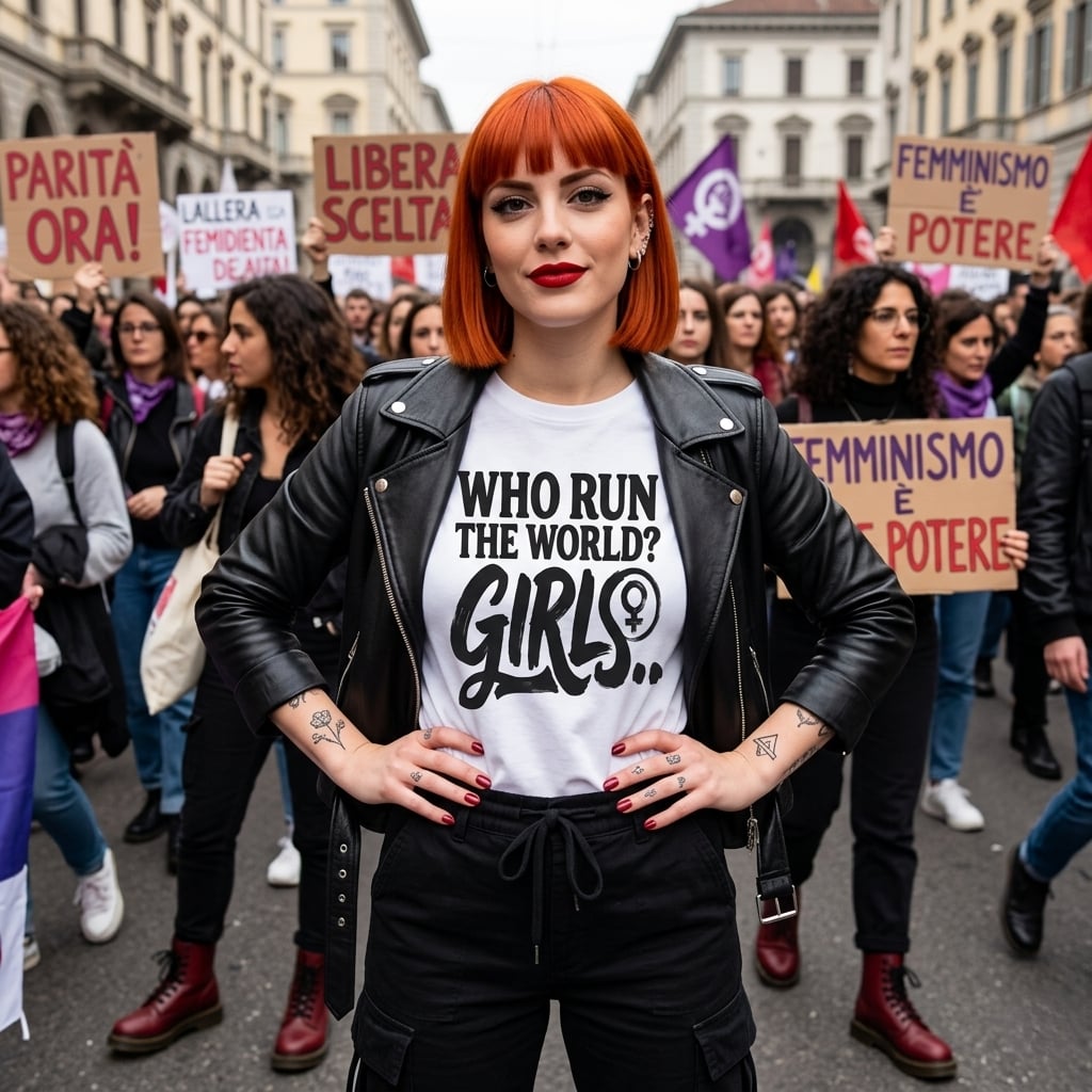 Abbigliamento T-Shirt in poliestere "Who run the world?"