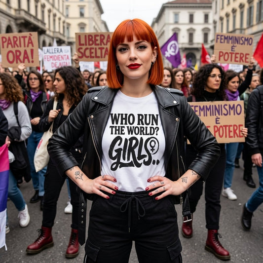 Abbigliamento T-Shirt in poliestere "Who run the world?"