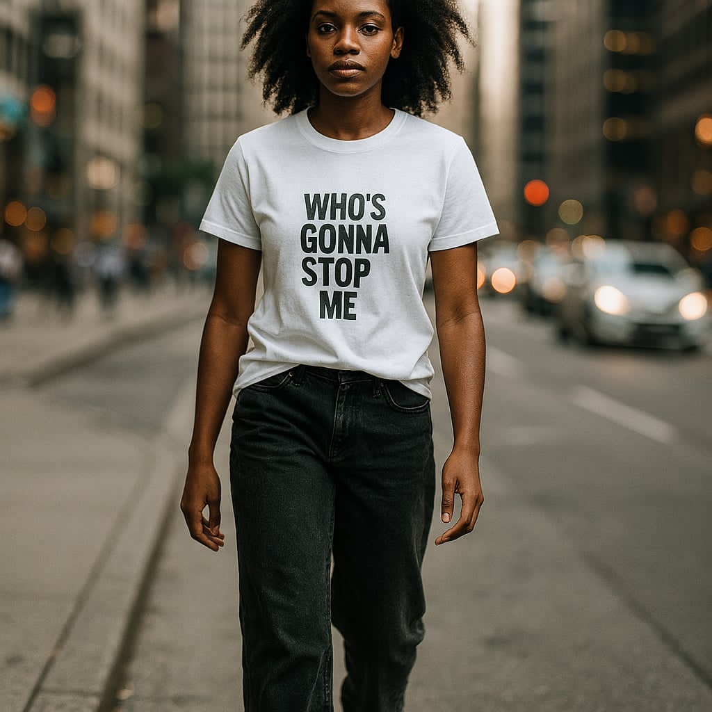 Abbigliamento T-Shirt in poliestere (Cotton Touch) "Who's gonna stop me"