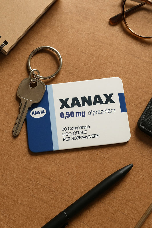 Portachiavi in legno "Xanax"