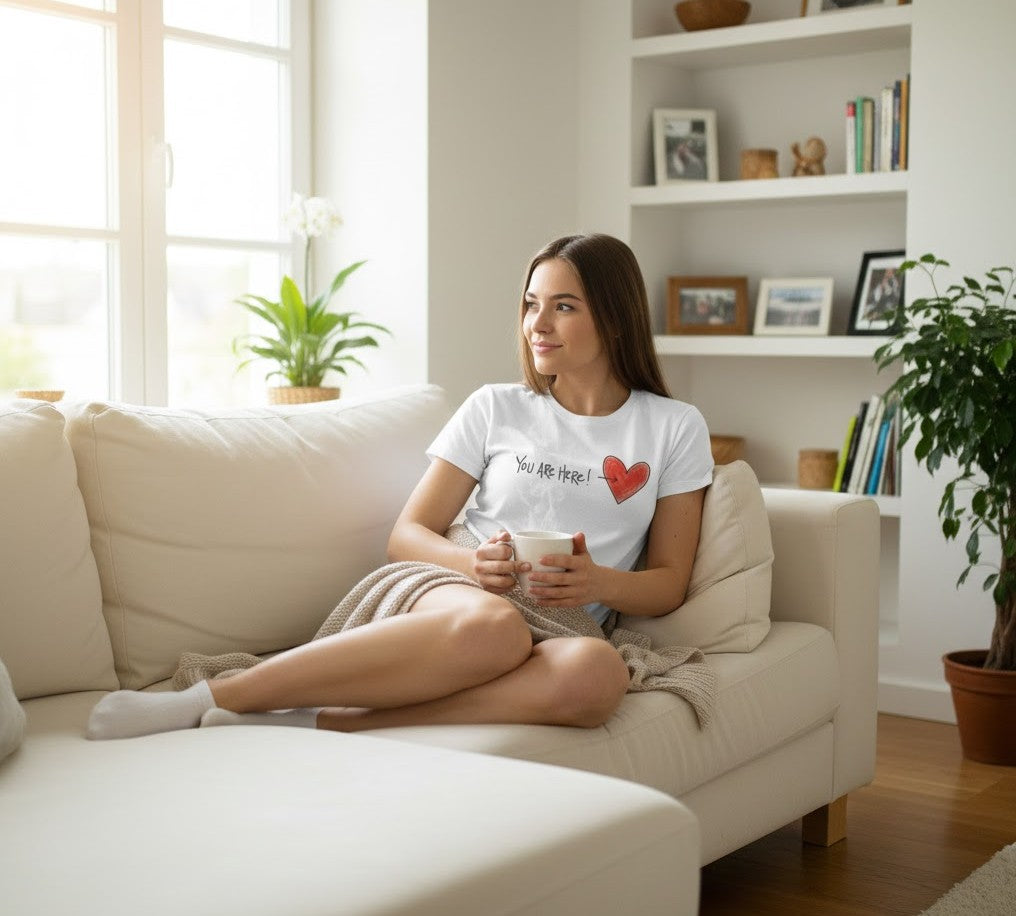 Abbigliamento T-Shirt in poliestere (Cotton Touch) "You are here"