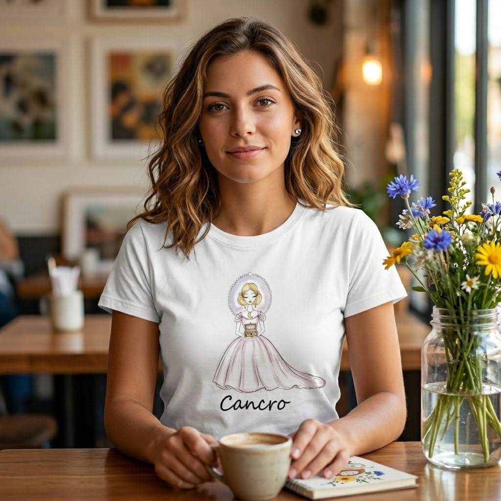 Abbigliamento T-Shirt in poliestere Zodiaco (Cotton Touch) "Cancro"